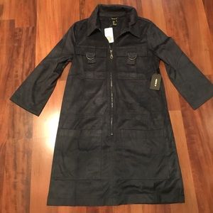 Forever 21 navy blue suede dress